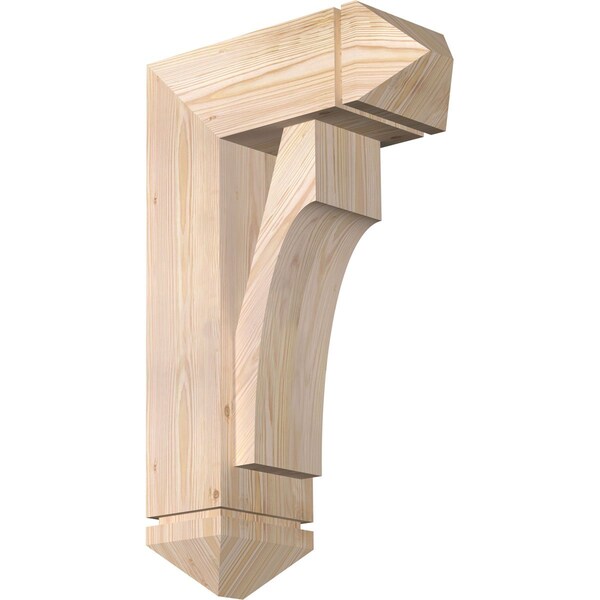 Ekena Millwork Westlake Arts and Crafts Smooth Bracket w/ Offset Brace, Douglas Fir, 7 1/2"W x 18"D x 30"H BKT0806X18X30WTL03SDF - main